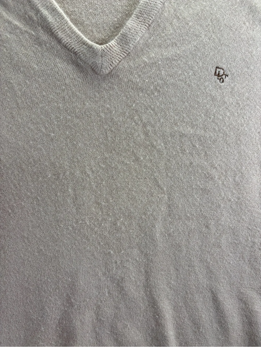 Dior Vintage Men's V-Neck Sweater in Light Brown